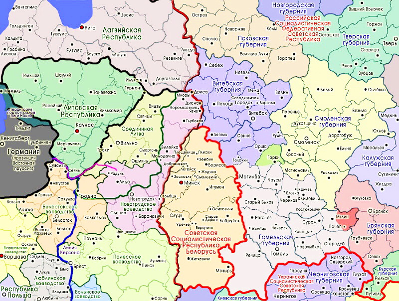 карта губерний